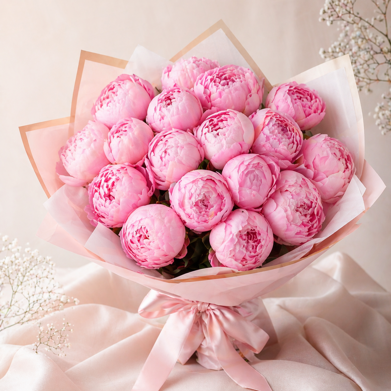 Pink Peonies Bouquet